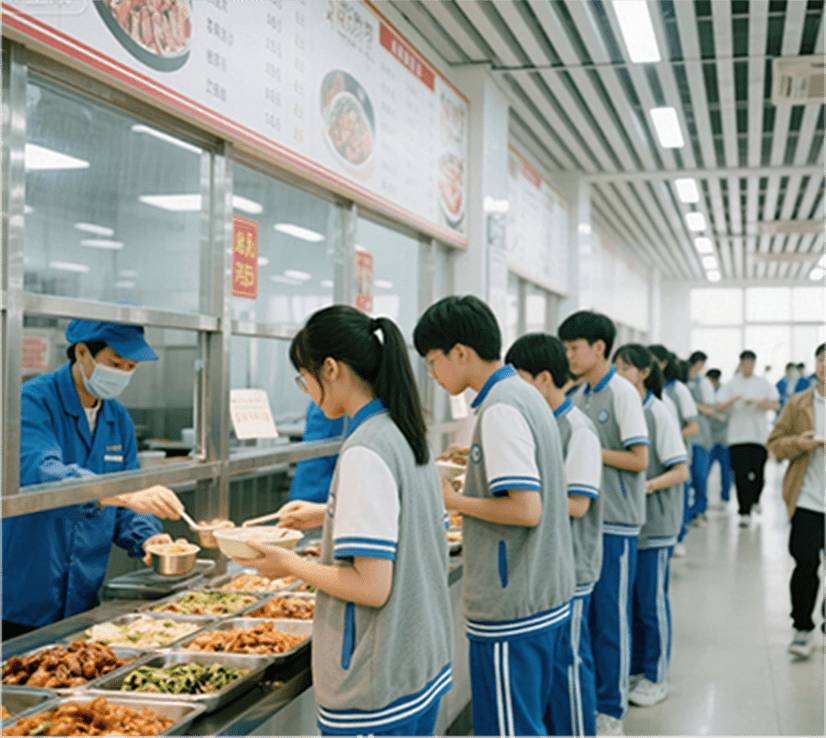 学校食堂场景